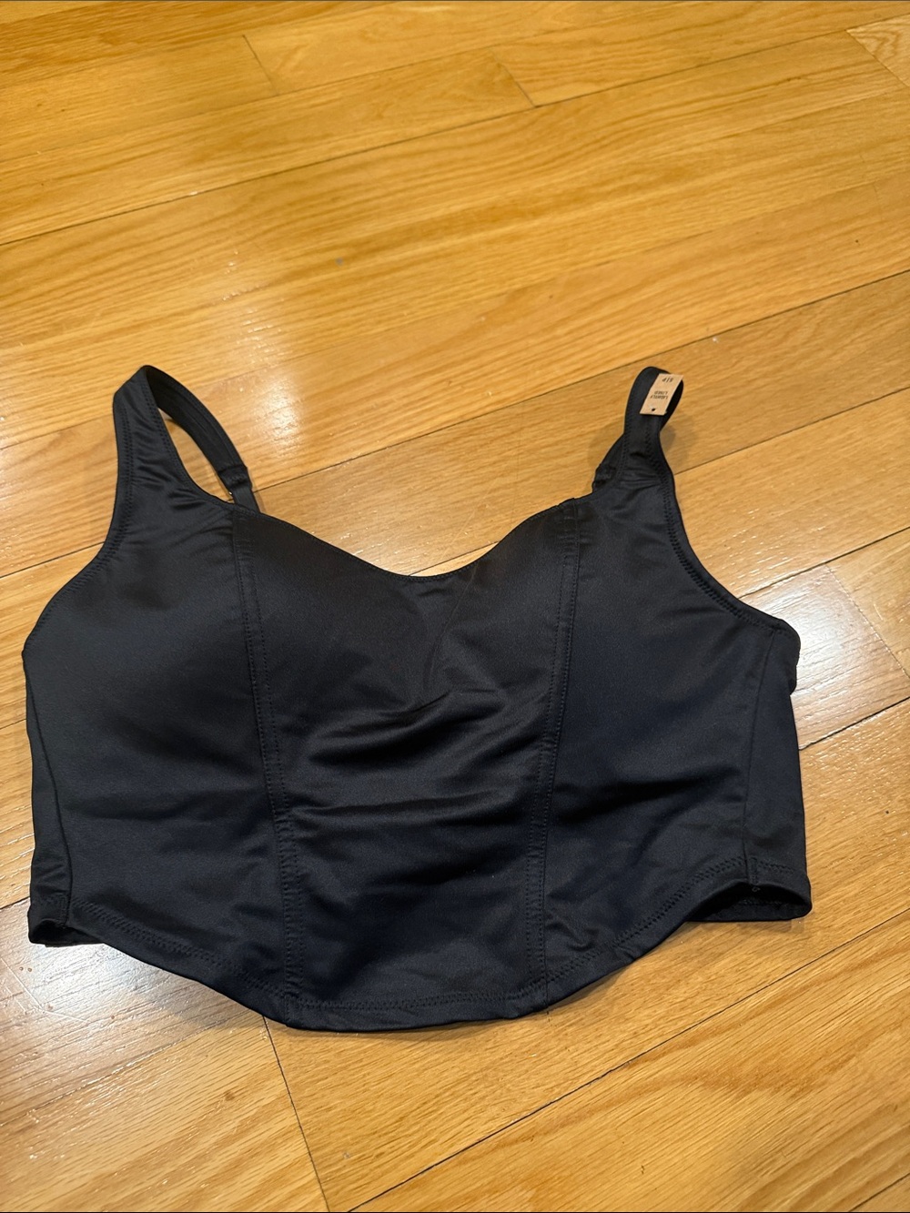 NWT Pink Victoria secret satin lightly lined corset bra size small .